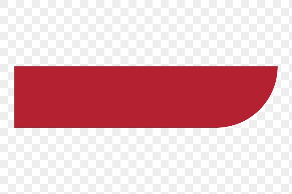 Red divider shape  png sticker, transparent background
