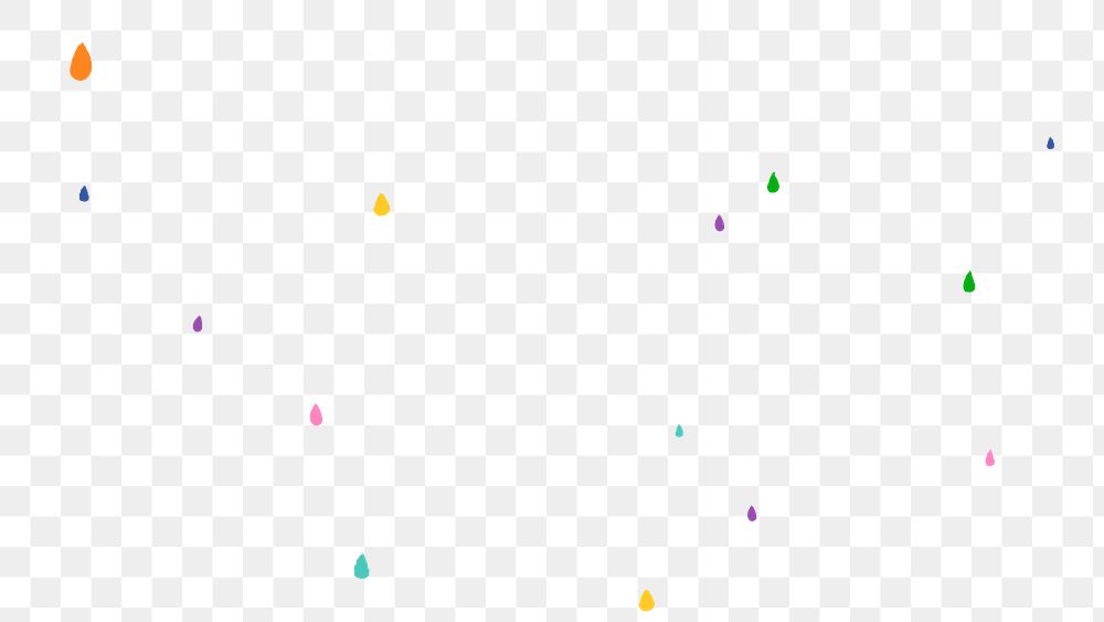 Colorful droplets png transparent background