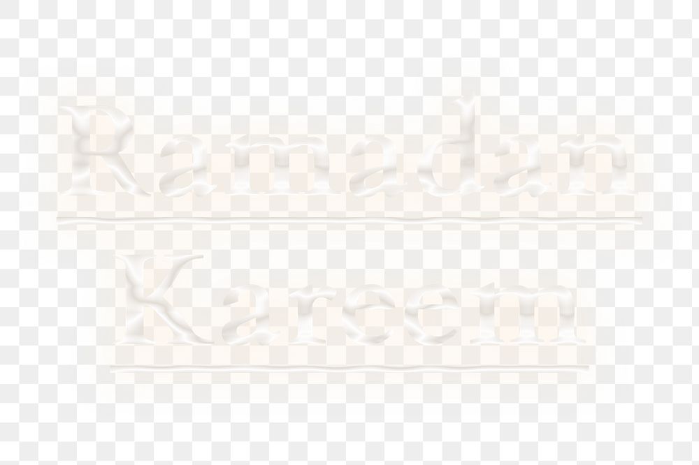 Ramadan Kareem word png sticker, transparent background 