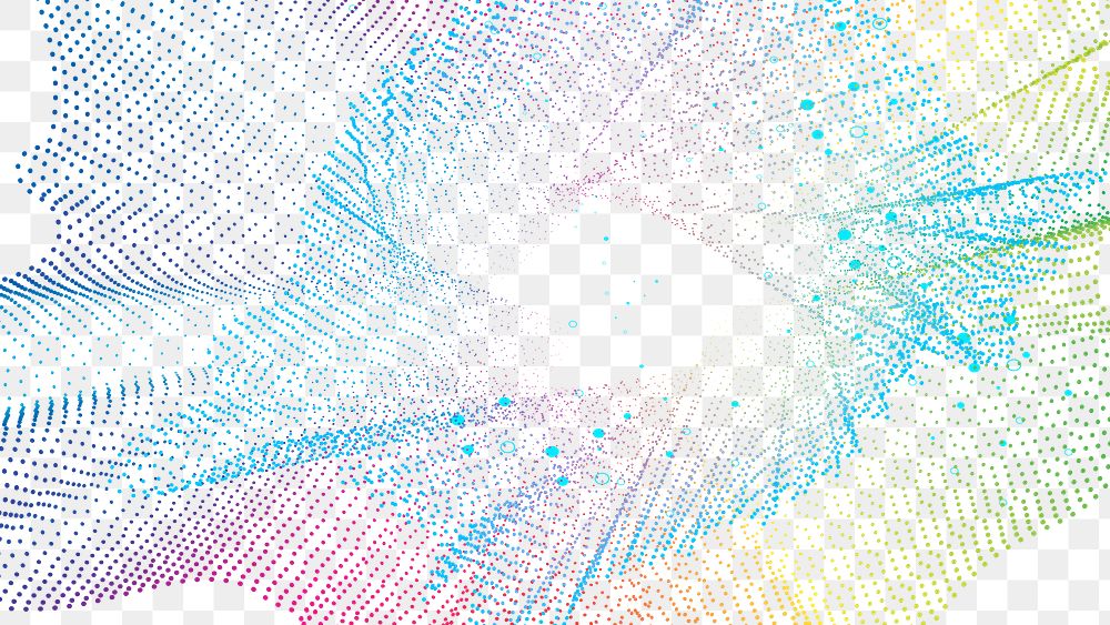 Colorful wireframe png digital sticker, transparent background