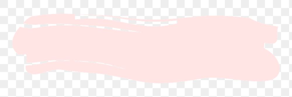 Pastel pink png brush stroke, transparent background