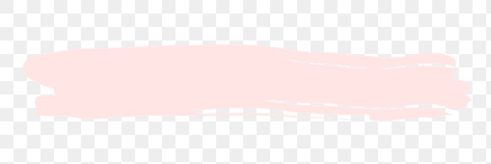 Pastel pink png brush stroke, transparent background