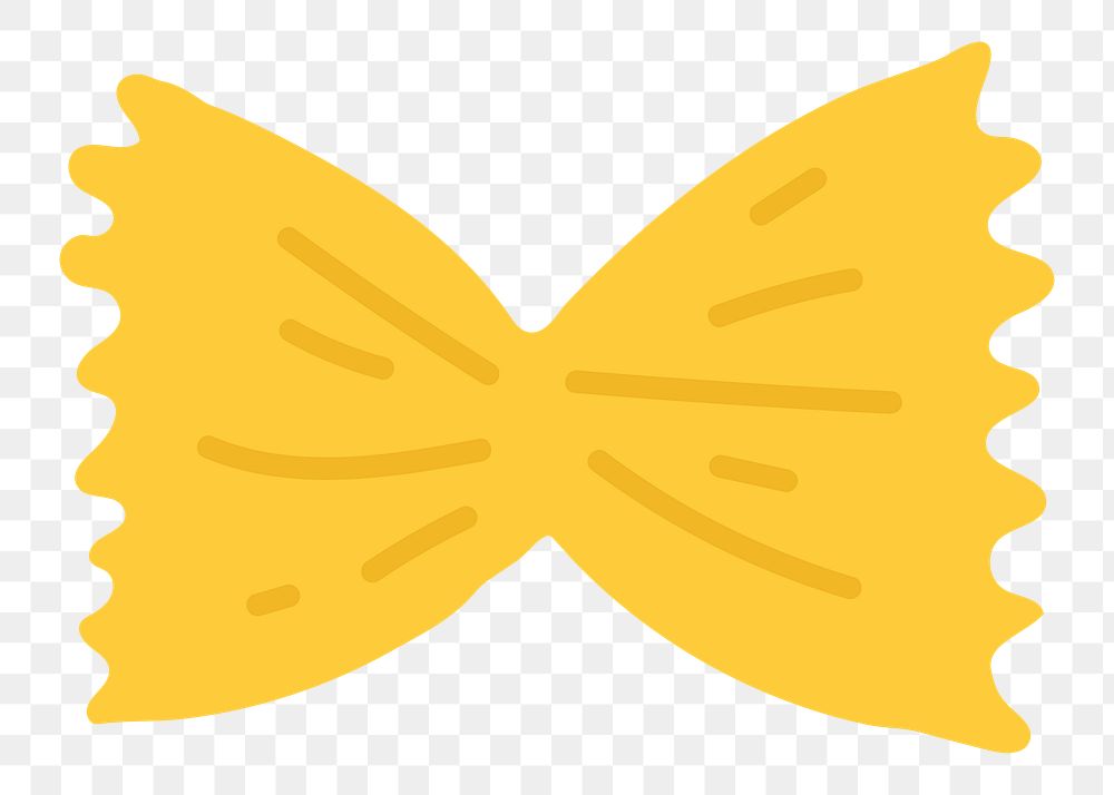  Bow-tie pasta png sticker, cute design, transparent background