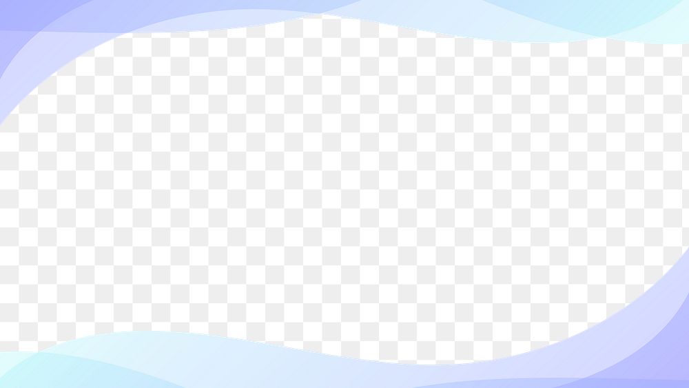 Gradient border pastel blue sticker, transparent background