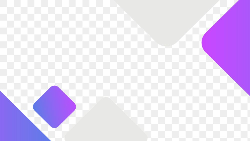 Gradient border png purple sticker, transparent background