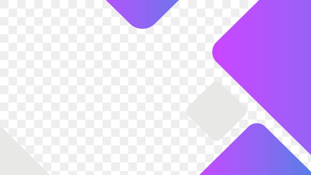 Gradient border png purple sticker, transparent background