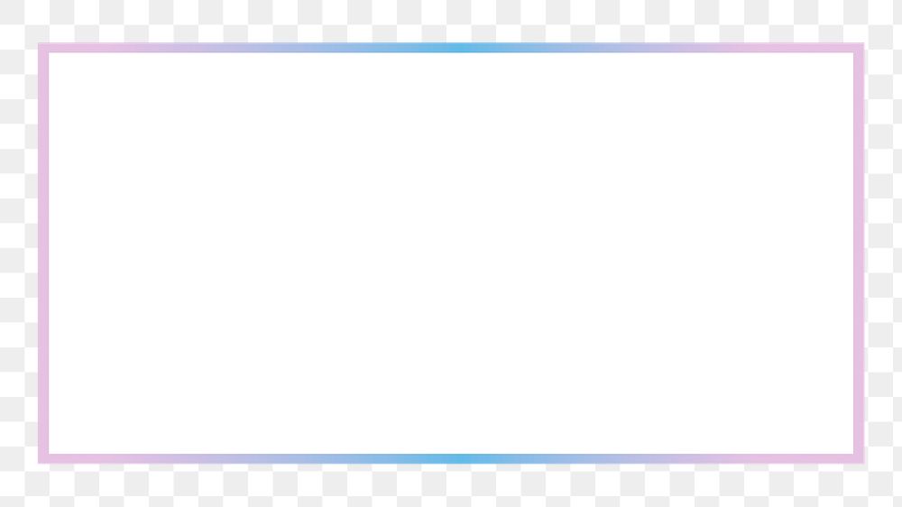 PNG gradient pastel frame sticker, transparent background