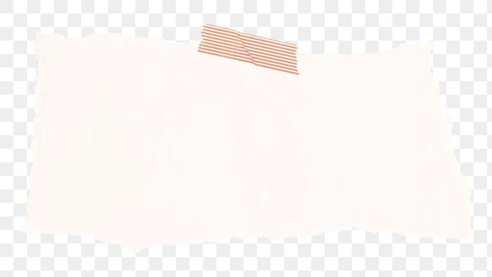 Torn paper png journal sticker, transparent background