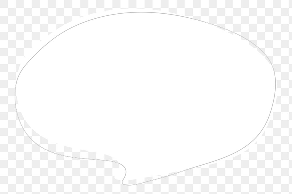 Cute speech bubble png sticker, transparent background