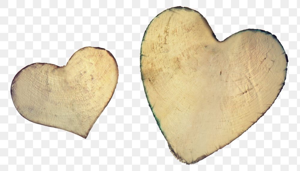 Wooden heart png sticker, transparent background