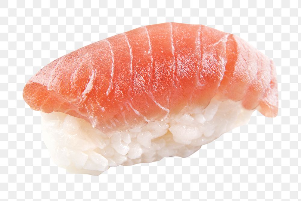 Tuna sushi  png sticker, transparent background 