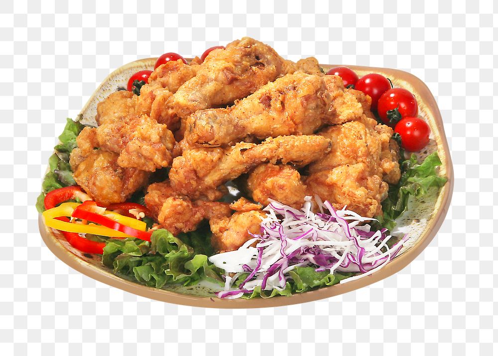 Fried chicken  png sticker, transparent background 