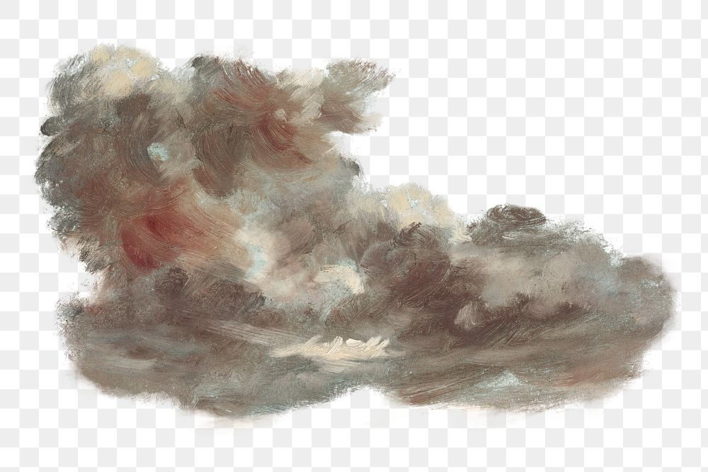 Aesthetic cloud png on transparent background.  Remastered by rawpixel
