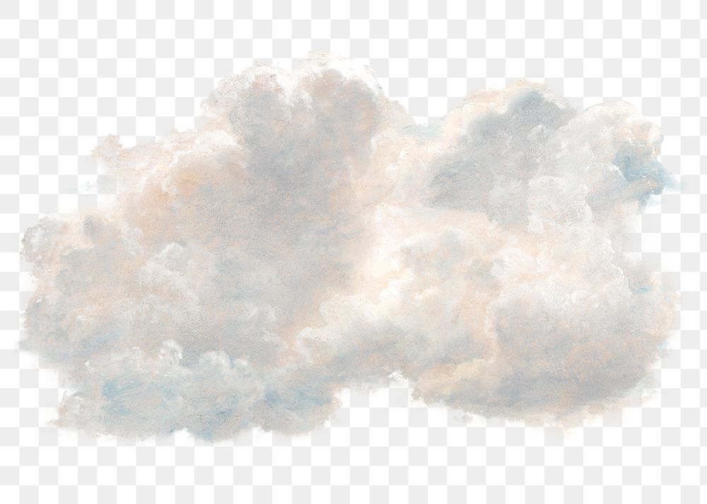 Aesthetic cloud png on transparent background. Remixed by rawpixel.