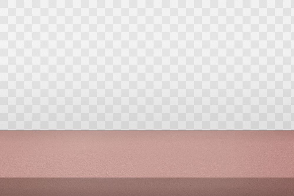Pink shelf backdrop png mockup, transparent design