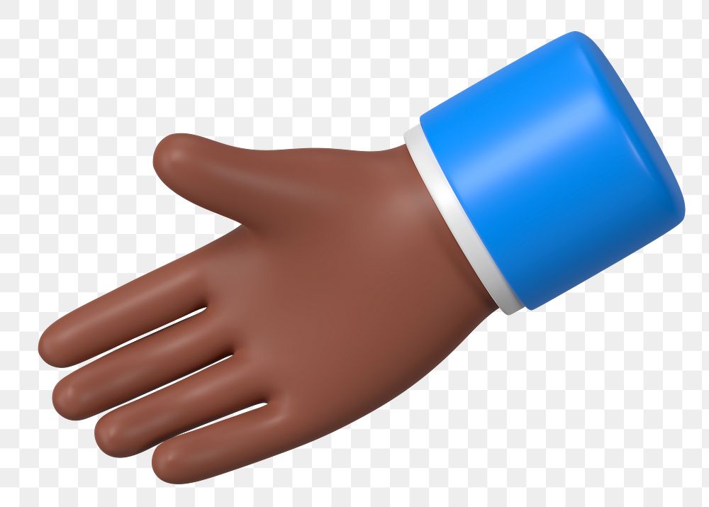 Businessman png extending hand to shake, business etiquette in 3D, transparent background