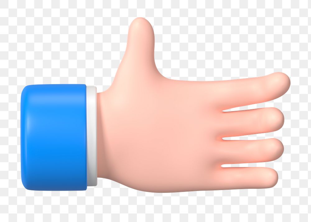 Businessman's hand png 3D clipart, business graphic on transparent background