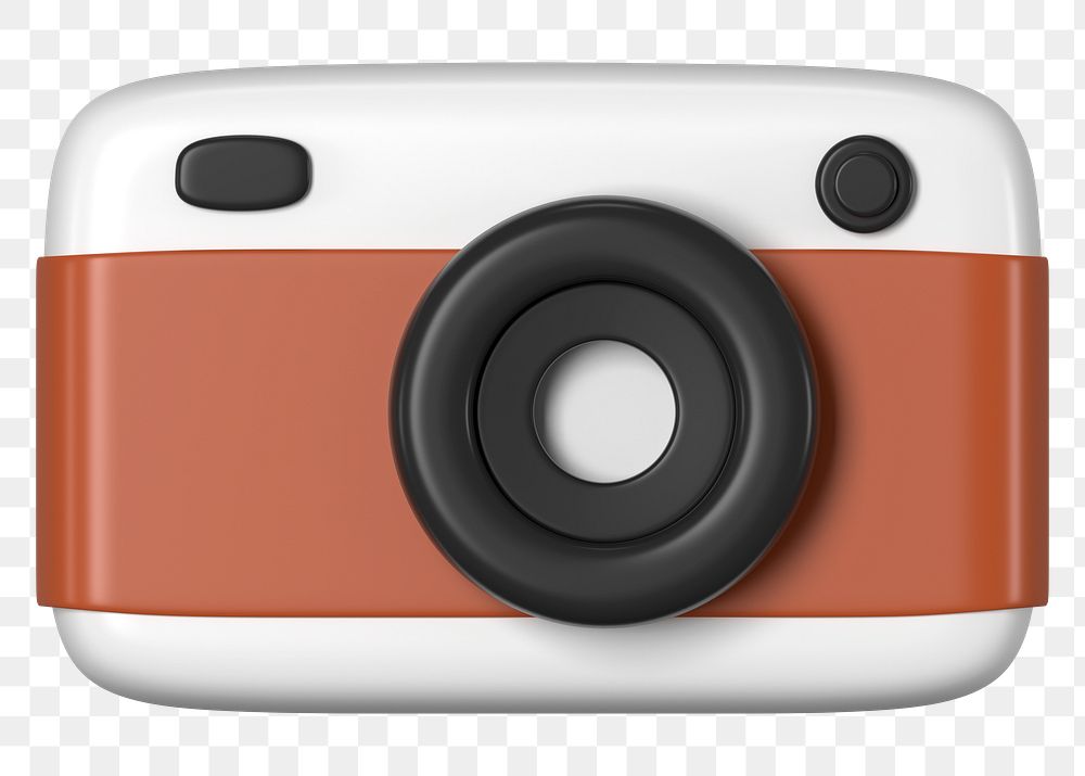 Camera roll png icon sticker, 3D rendering, transparent background
