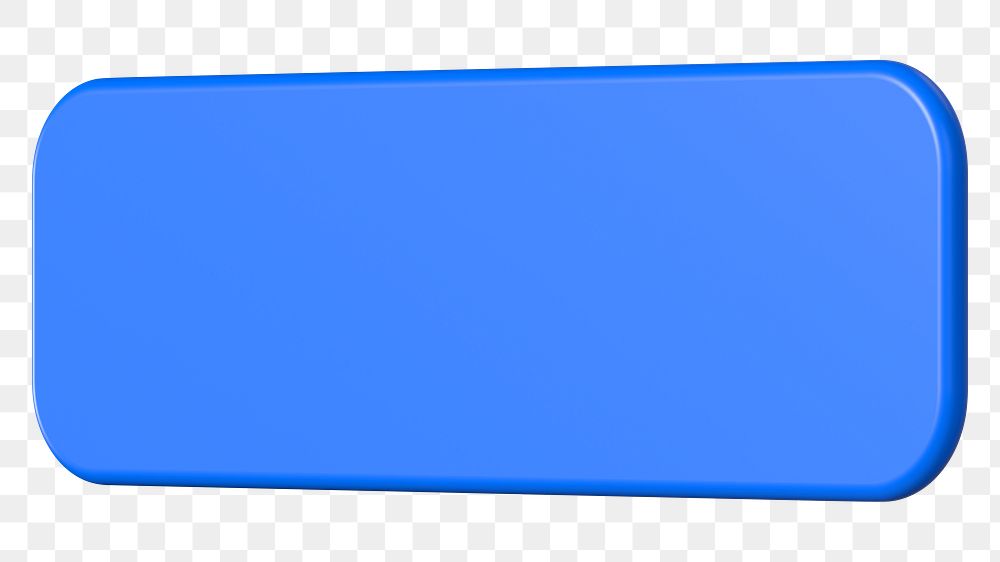 3D blue rectangle png geometric clipart, transparent background