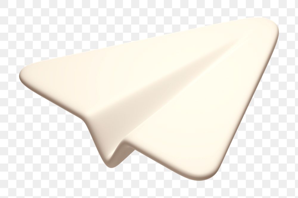 3D paper plane png sticker, postal service graphic, transparent background