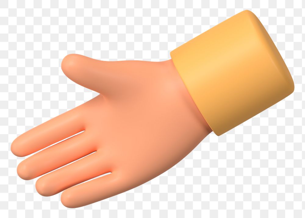 Hand extending to shake png, business etiquette in 3D, transparent background