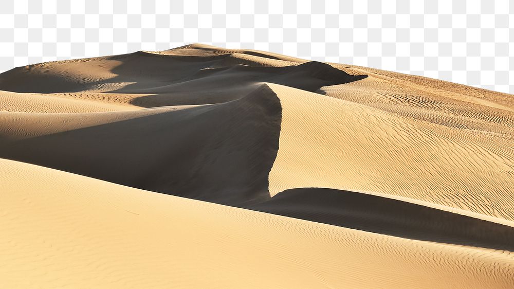 Smooth desert landscape png border, nature image, transparent background