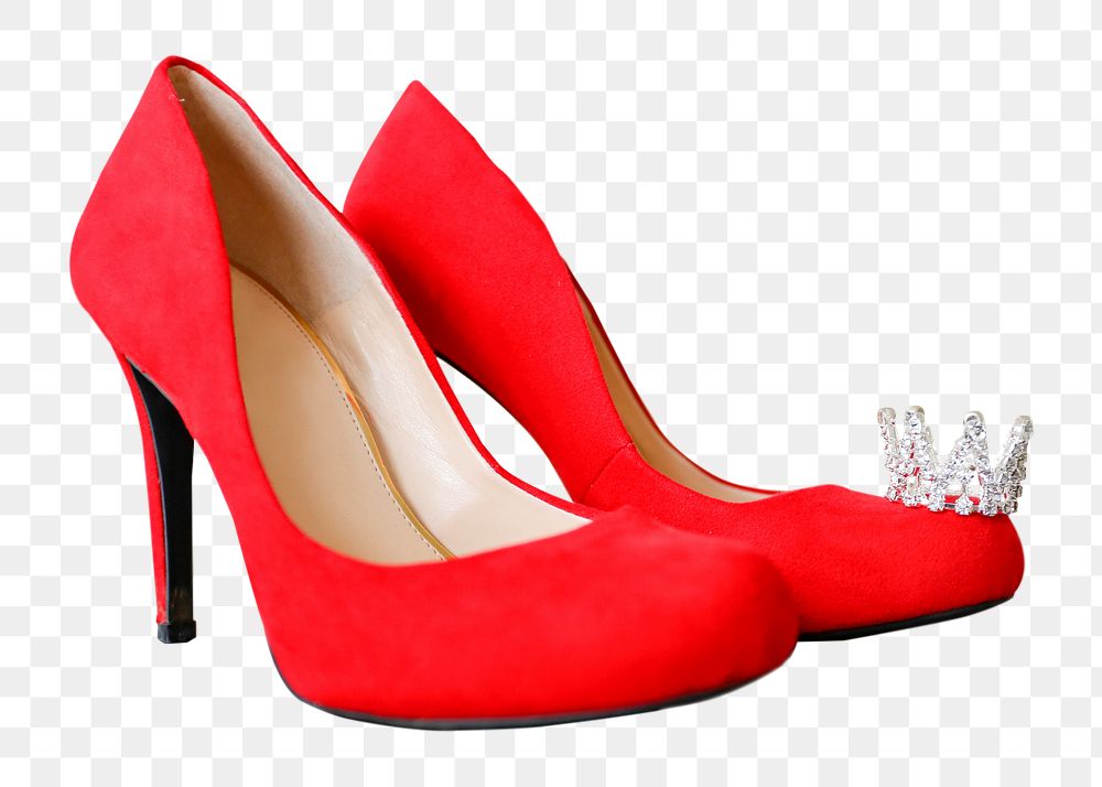 Red high heels png sticker, transparent background