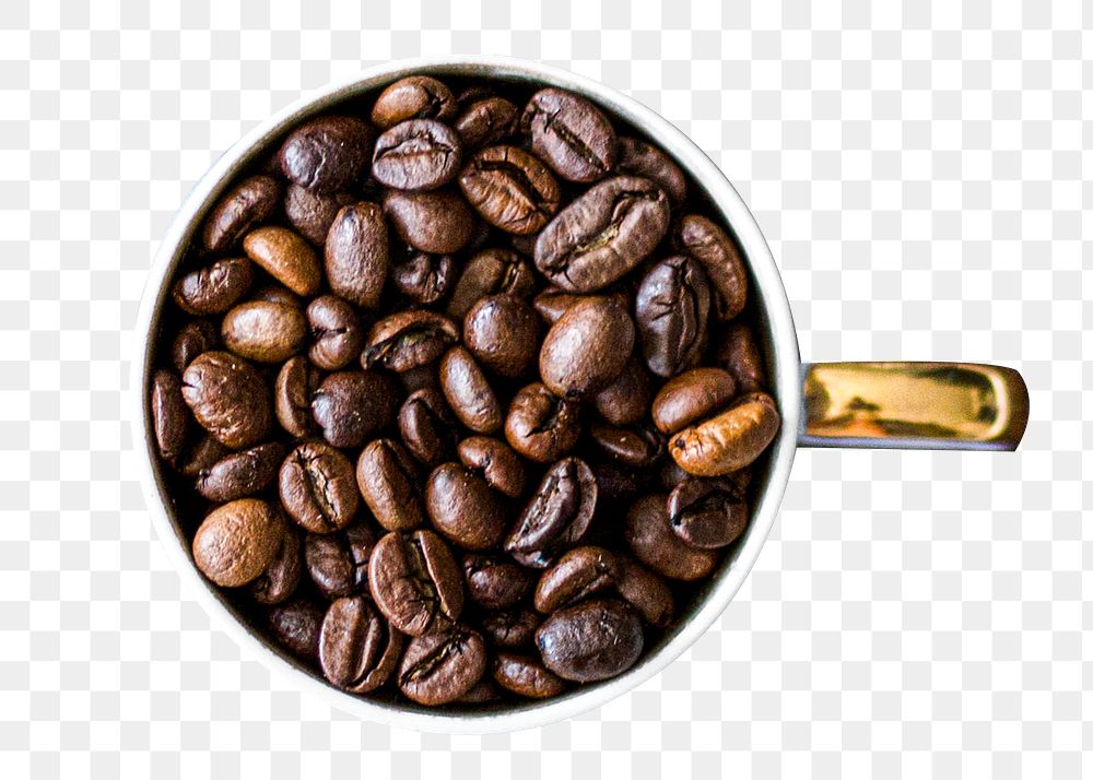 Coffee beans png sticker, transparent background