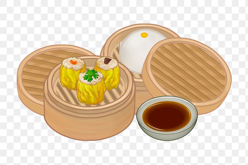 Chinese food png illustration sticker, transparent background