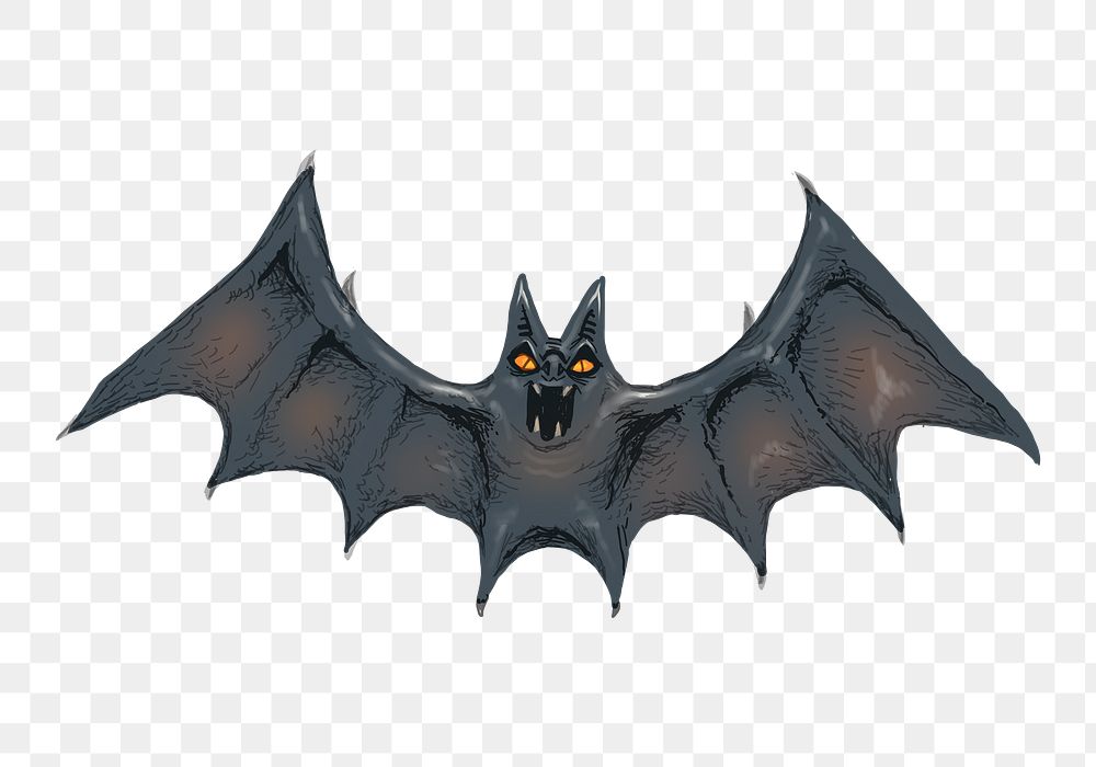 Halloween bat png illustration sticker, transparent background