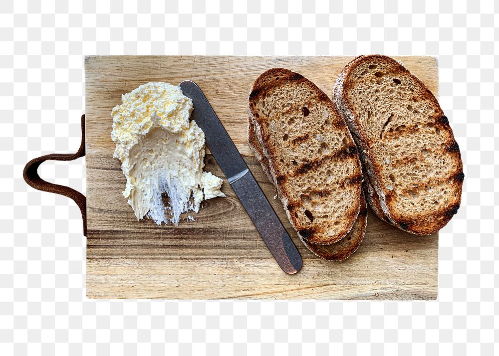 Toasted bread png sticker, transparent background