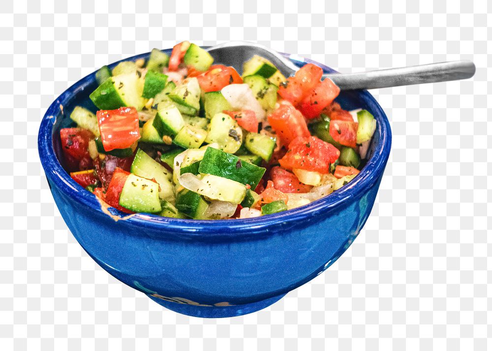 Vegetable salad png sticker, transparent background 