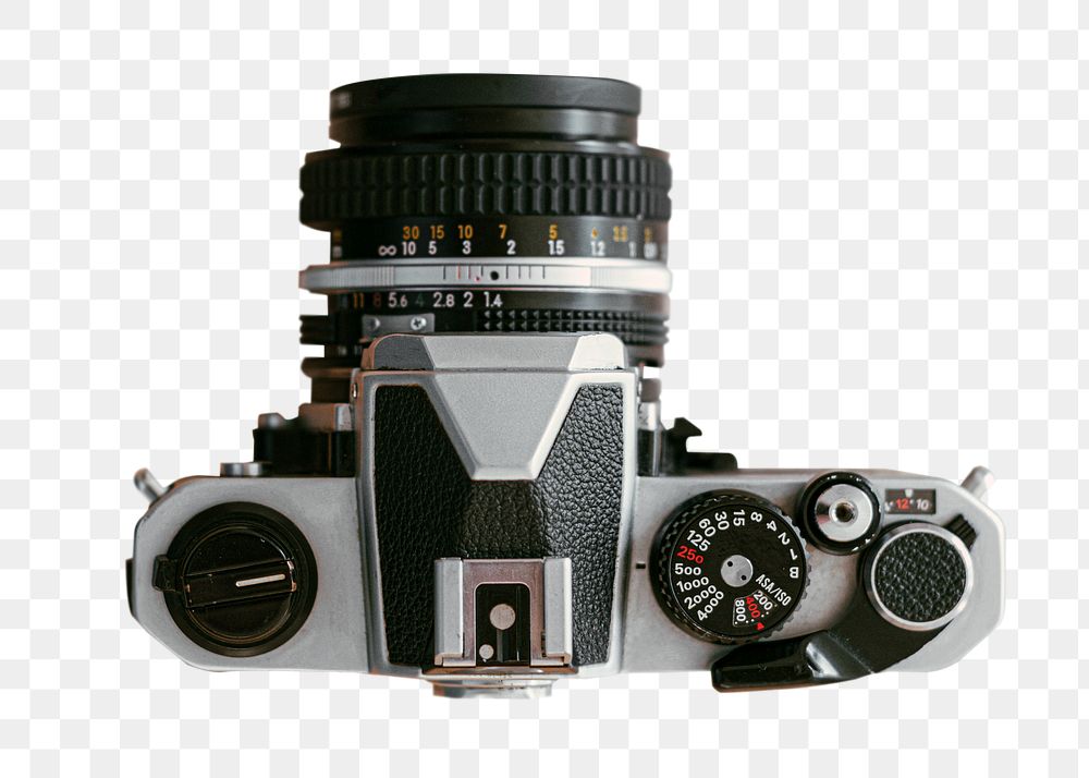 Analog camera png sticker, transparent background