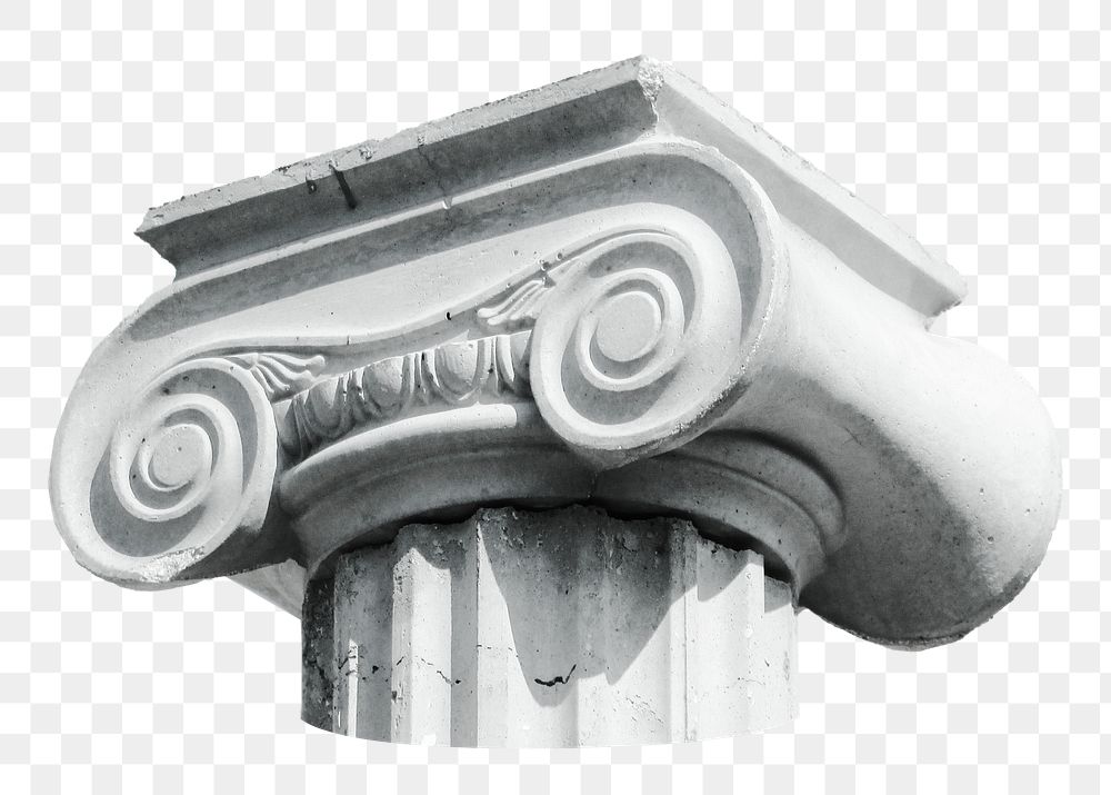 Greek pillar capital png sticker, transparent background