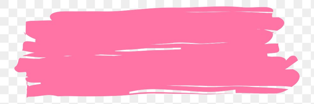 Pink badge png brushstroke sticker, transparent background