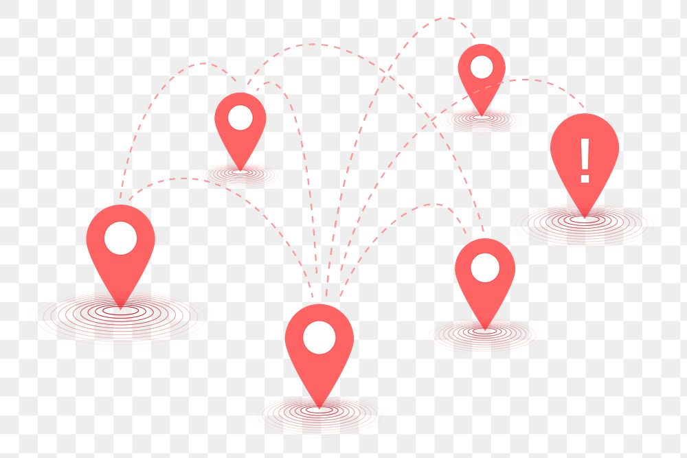 Location icons png sticker, transparent background