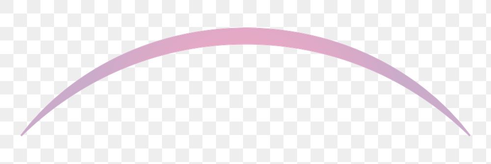 Pink line png gradient arch sticker, transparent background