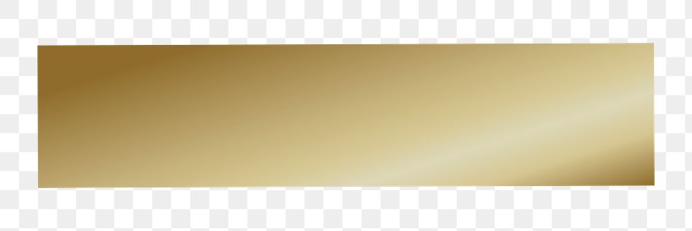 Gold rectangle shape png sticker, transparent background