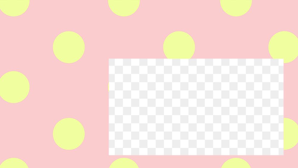 PNG pink polka dots frame sticker, transparent background