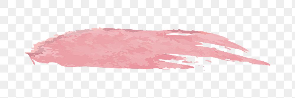 Pink paint png brush stroke sticker, transparent background