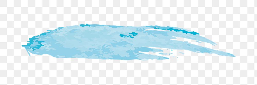 Blue paint png brush stroke sticker, transparent background