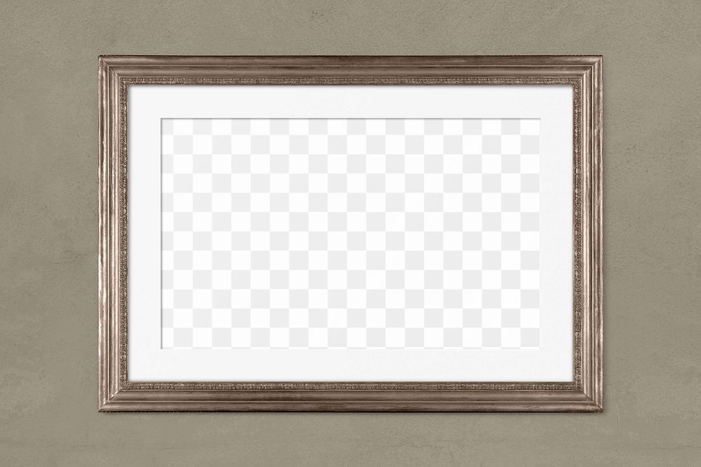 Bronze frame  png mockup, transparent design