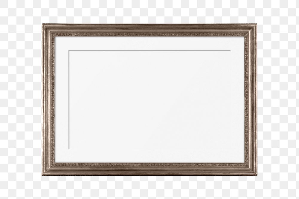Bronze frame  png sticker, transparent background