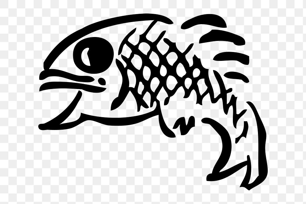 Fish png  illustration, transparent background. Free public domain CC0 image.