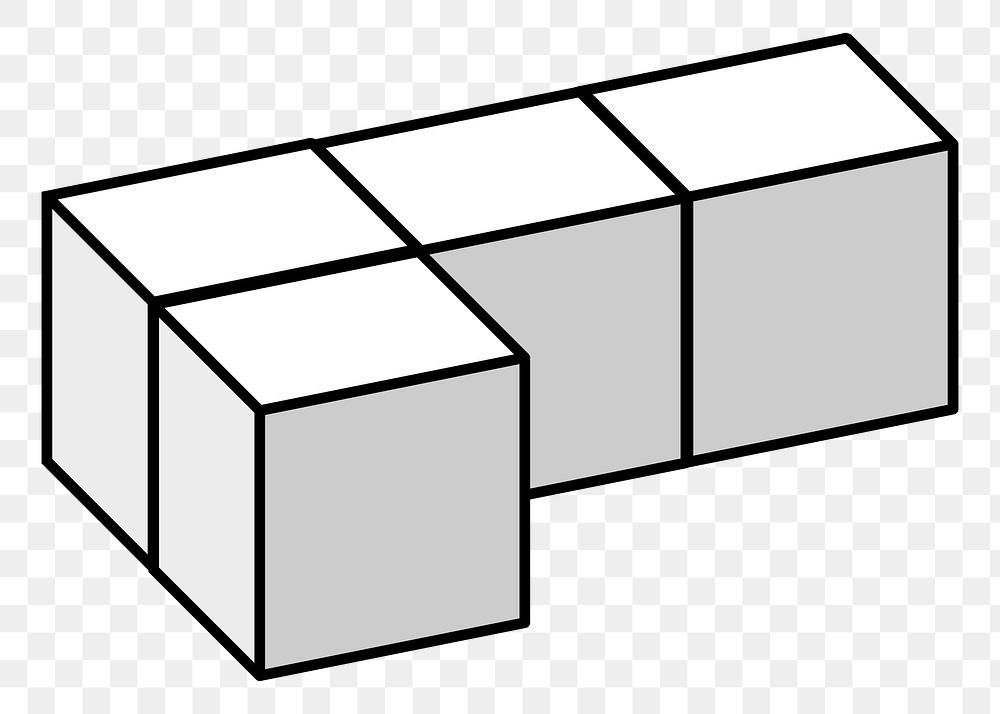 Cubic boxes png sticker, transparent background. Free public domain CC0 image.