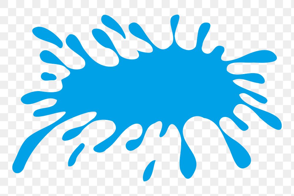 Blue splash png sticker, transparent background. Free public domain CC0 image.