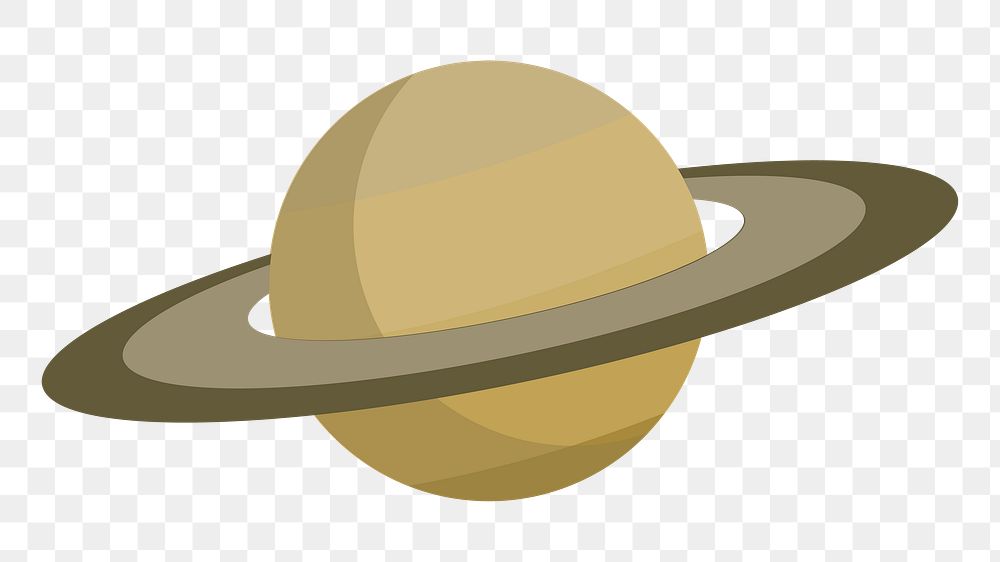 Saturn png sticker, transparent background. Free public domain CC0 image.