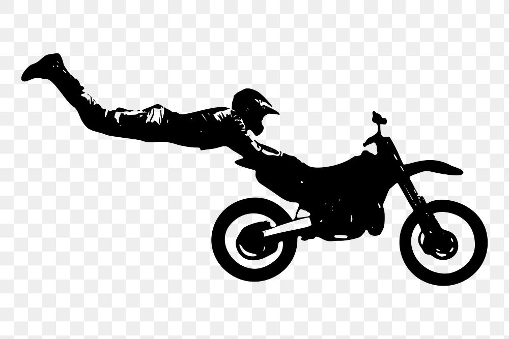 Stunt bike png illustration, transparent background. Free public domain CC0 image.