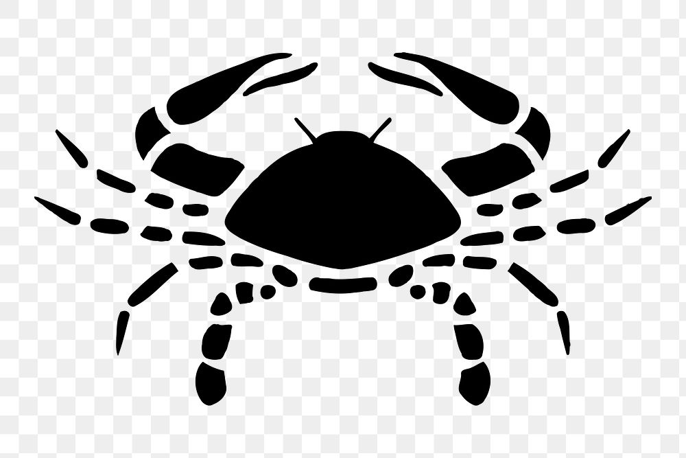 PNG Cancer crab zodiac sign clipart, transparent background. Free public domain CC0 image.