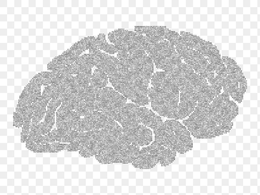 Human brain png sticker, transparent background. Free public domain CC0 image.